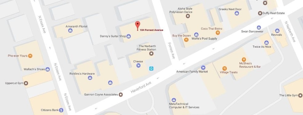 104 Forrest Ave, Narberth, PA for lease - Building Photo - Image 2 of 2