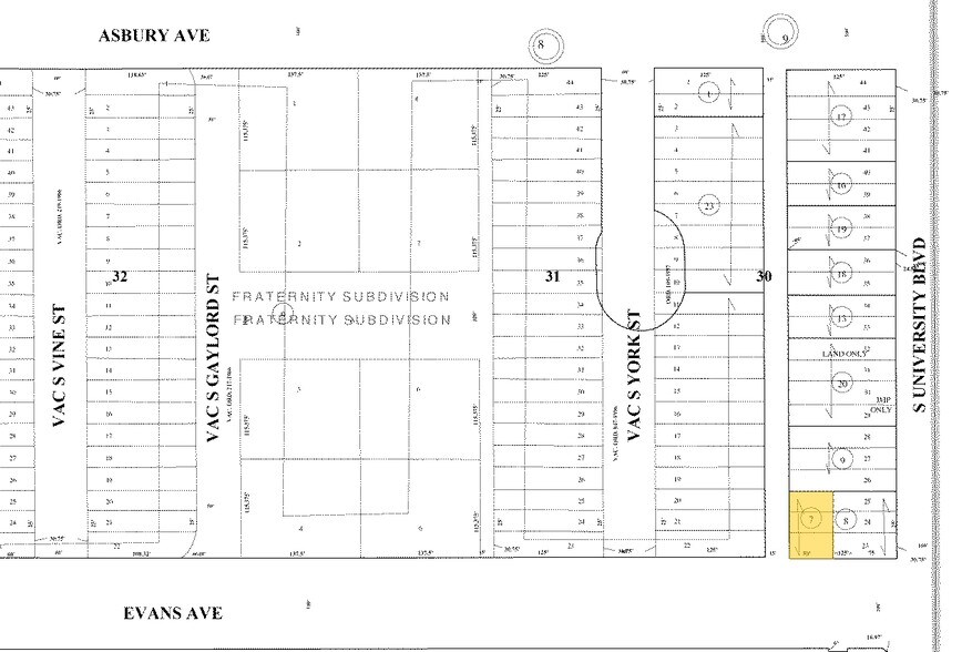 2323-2335 E Evans Ave, Denver, CO à louer - Plan cadastral - Image 2 de 3