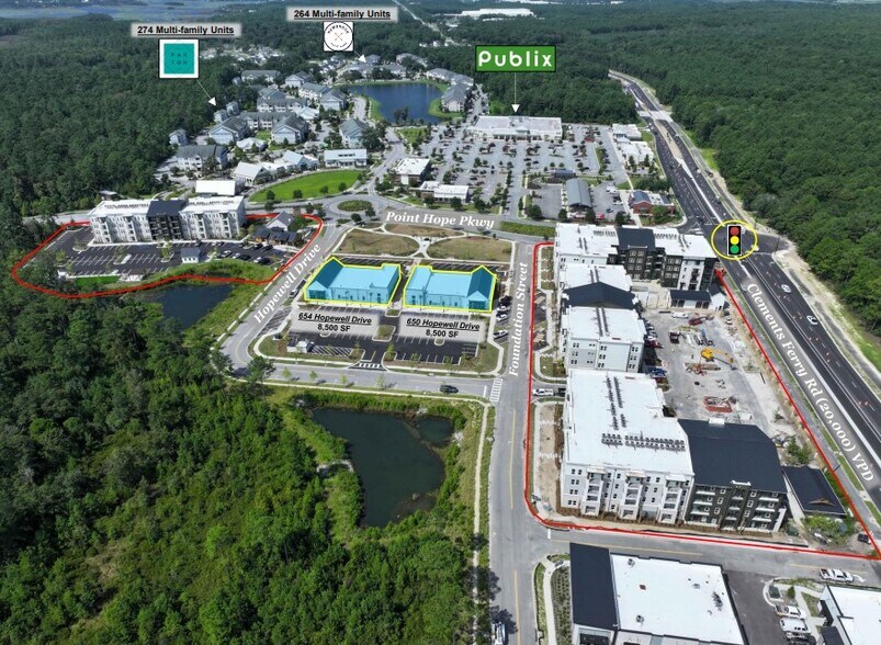 650 Hopewell Dr, Charleston, SC for lease - Aerial - Image 2 of 5