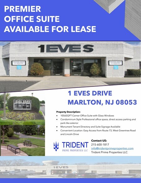 1 Eves Dr, Marlton, NJ à louer - Photo du bâtiment - Image 3 de 8