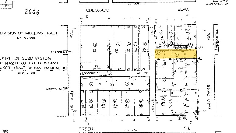 25 1/2 S Fair Oaks Ave, Pasadena, CA à louer - Plan cadastral - Image 2 de 6