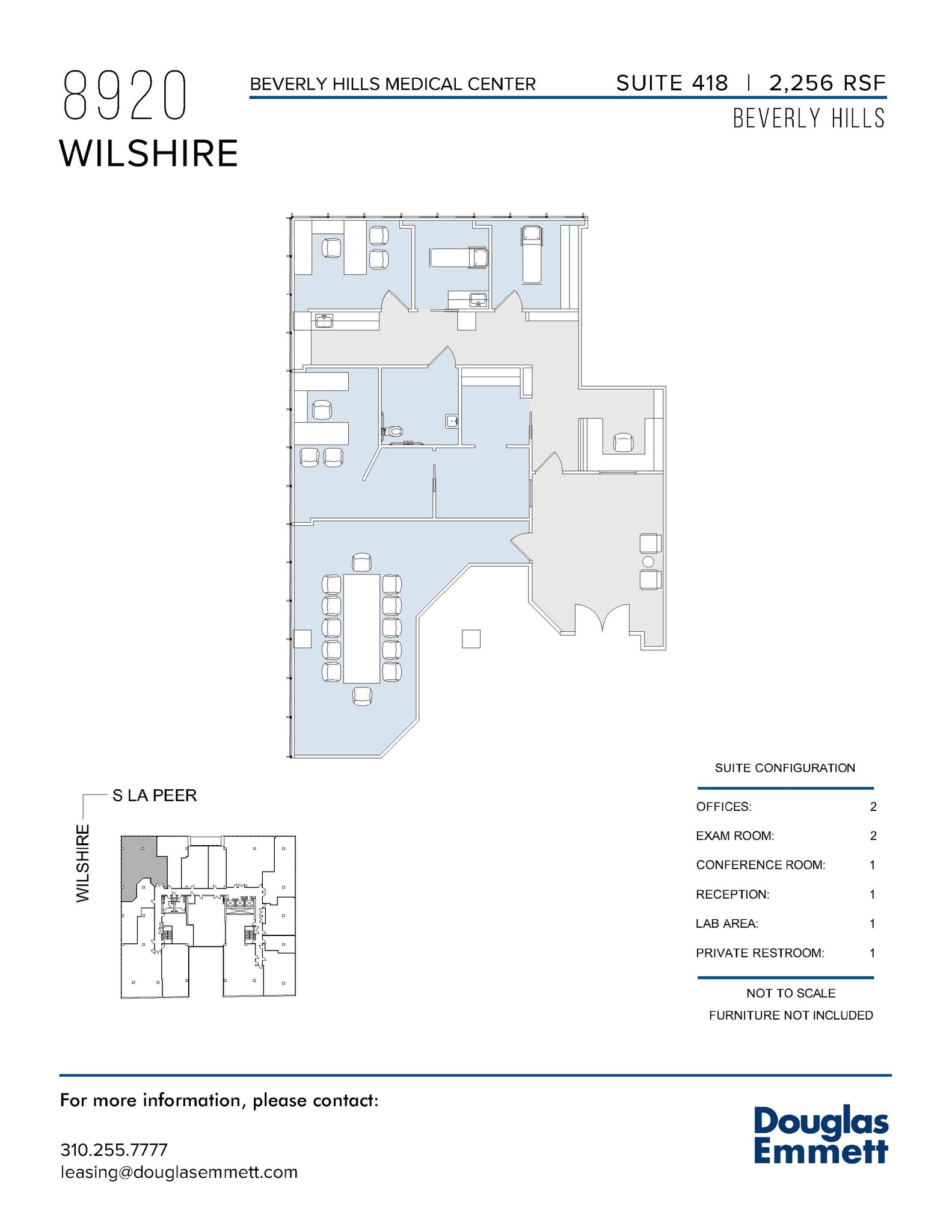 8920 Wilshire Blvd, Beverly Hills, CA à louer Plan d’étage- Image 1 de 1