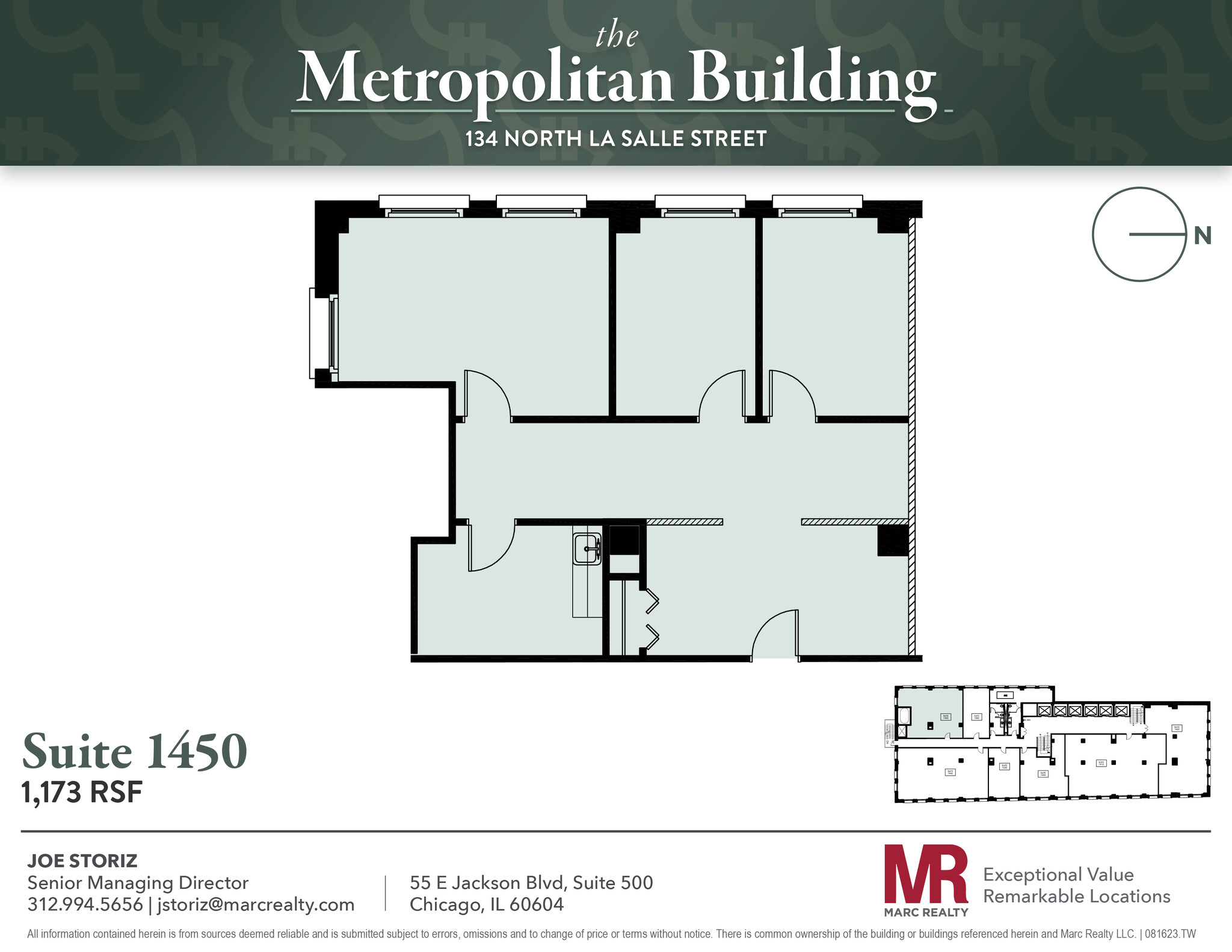 134 N LaSalle St, Chicago, IL for lease Floor Plan- Image 1 of 7