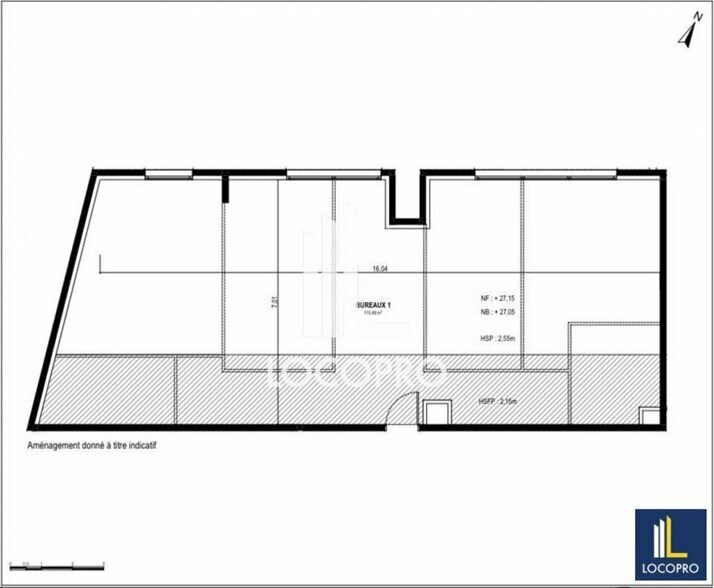 Bureau dans Nice à vendre - Plan d’étage - Image 2 de 5