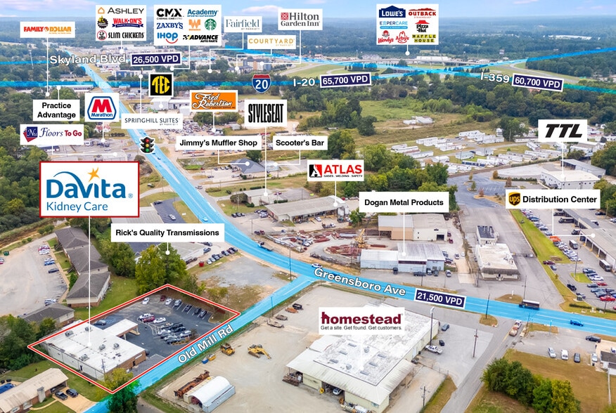 805 Old Mill St, Tuscaloosa, AL for sale - Aerial - Image 3 of 5