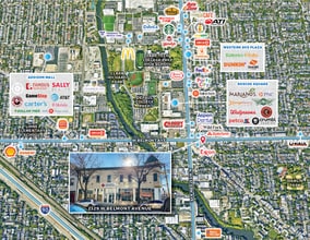 2329 W Belmont Ave, Chicago, IL - AÉRIEN Vue de la carte