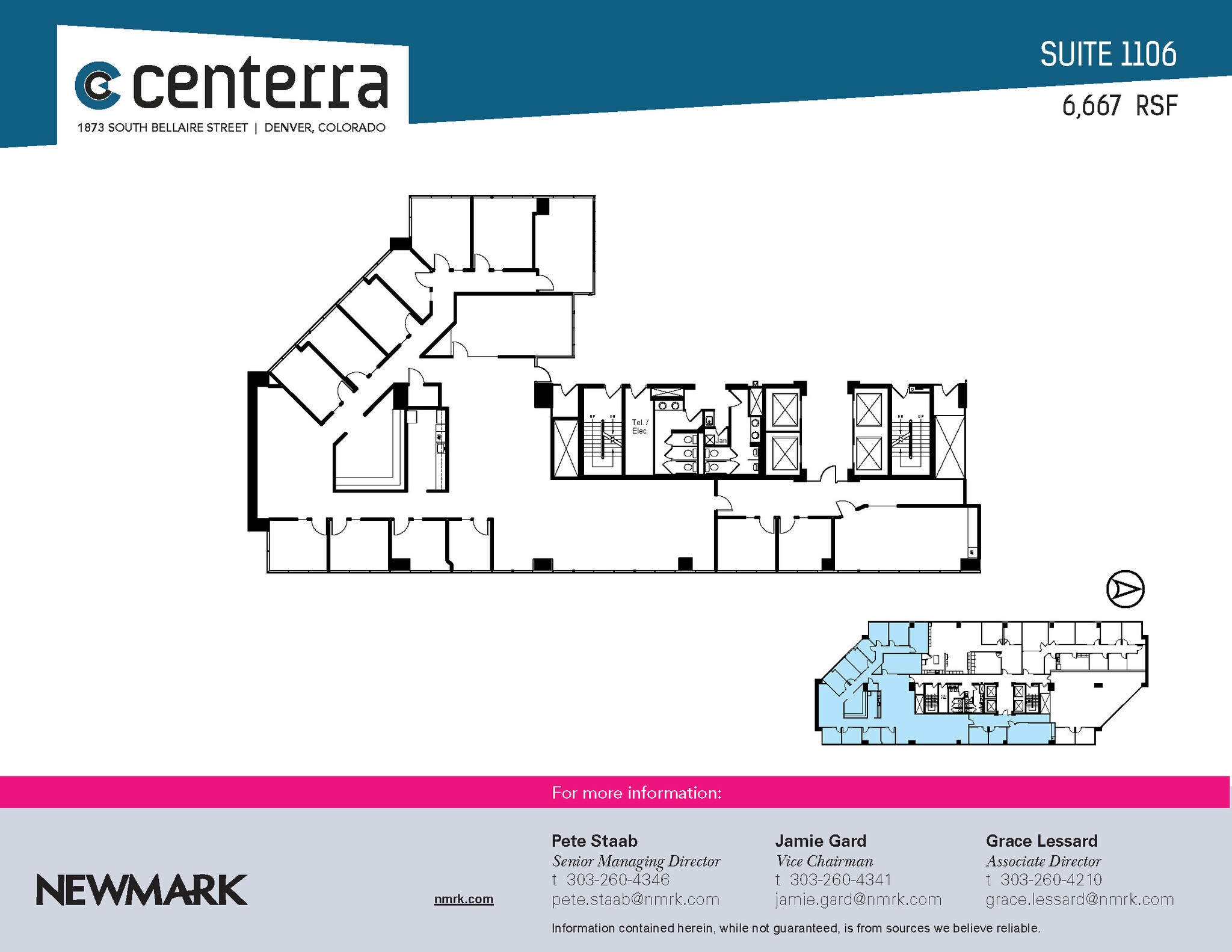 1873 S Bellaire St, Denver, CO à louer Plan d’étage- Image 1 de 1