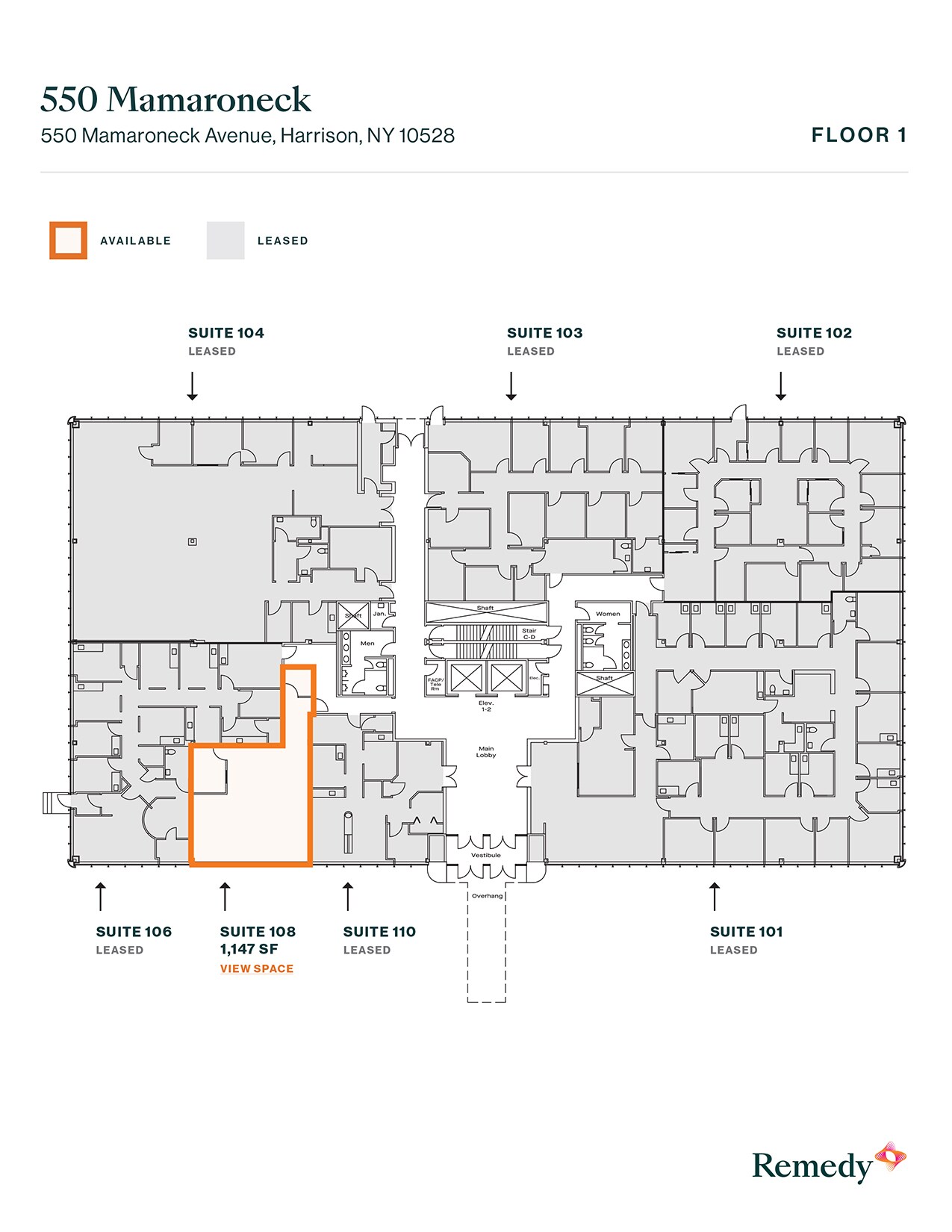 550 Mamaroneck Ave, Harrison, NY à louer Plan d’étage- Image 1 de 1