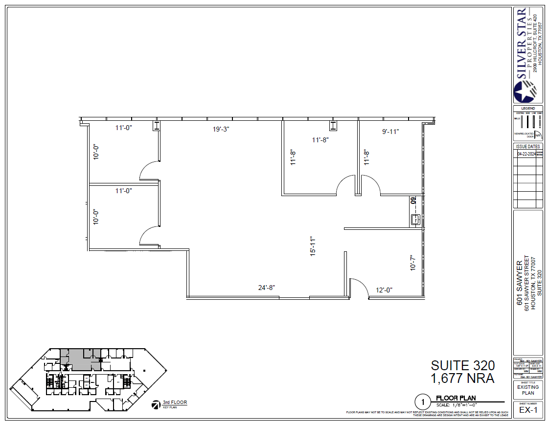 601 Sawyer St, Houston, TX à louer Plan d  tage- Image 1 de 1