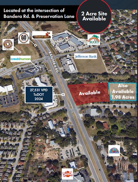 8682 Bandera Rd, San Antonio, TX à louer - Aérien - Image 2 de 2