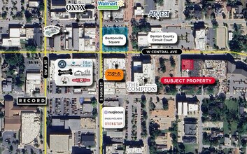 200 E Central Ave, Bentonville, AR - Aerial  map view - Image1