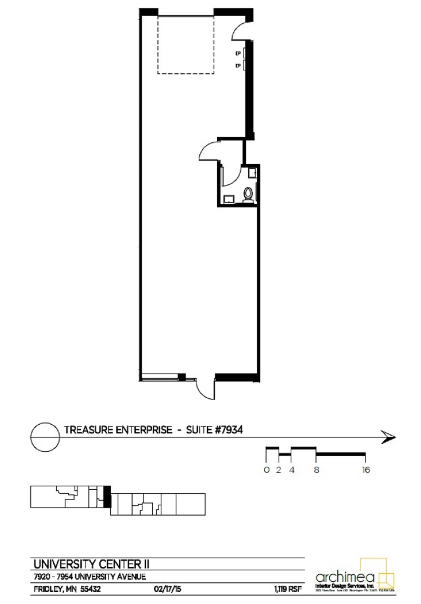 7920-7958 NE University Ave, Fridley, MN à louer Plan d’étage- Image 1 de 1