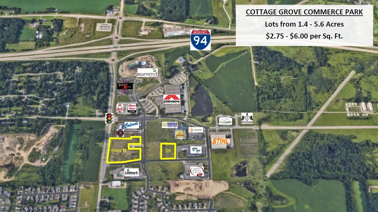 Commerce Pky, Cottage Grove, WI for sale Aerial- Image 1 of 1