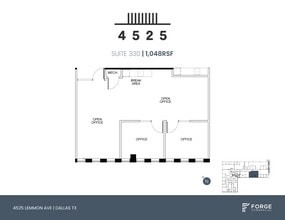 4525 Lemmon Ave, Dallas, TX for lease Floor Plan- Image 1 of 4