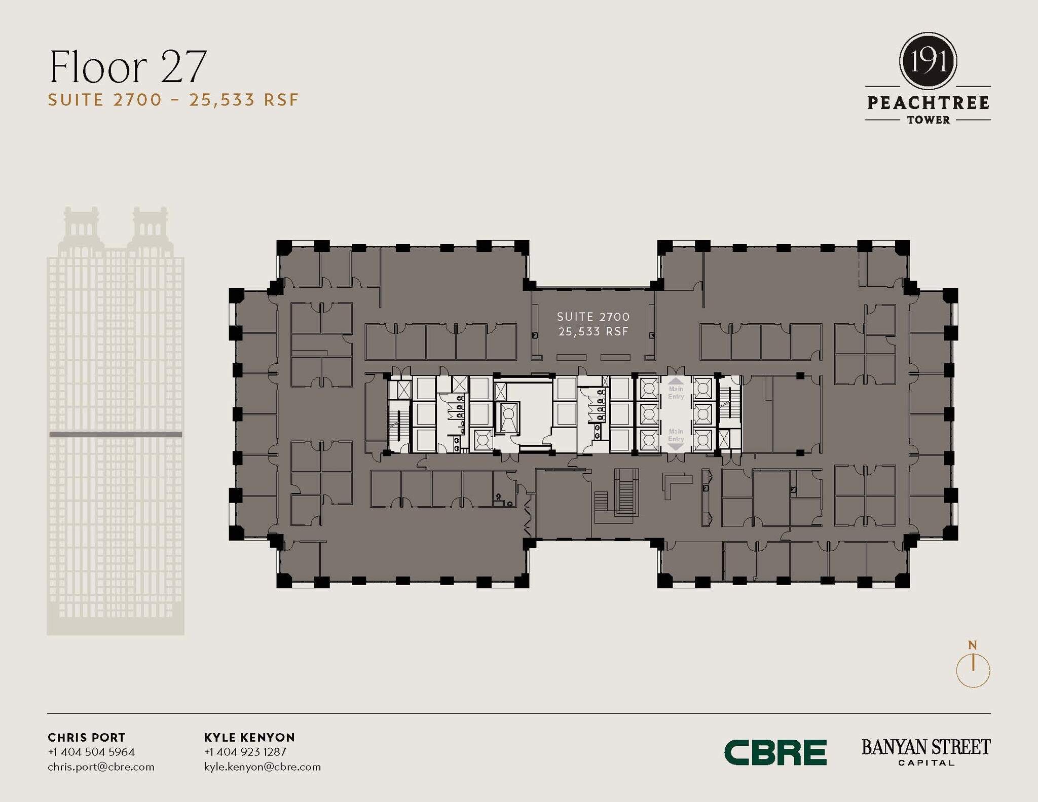 191 peachtree St NE, Atlanta, GA à louer Plan d’étage- Image 1 de 1