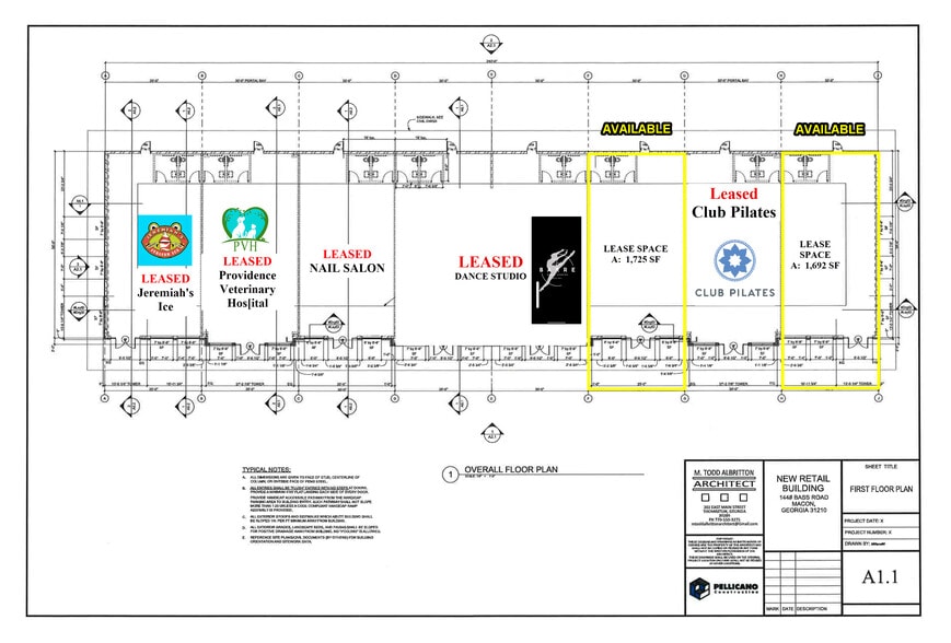 1448 Bass Road Rd, Macon-Bibb, GA à louer - Plan d’étage - Image 2 de 5
