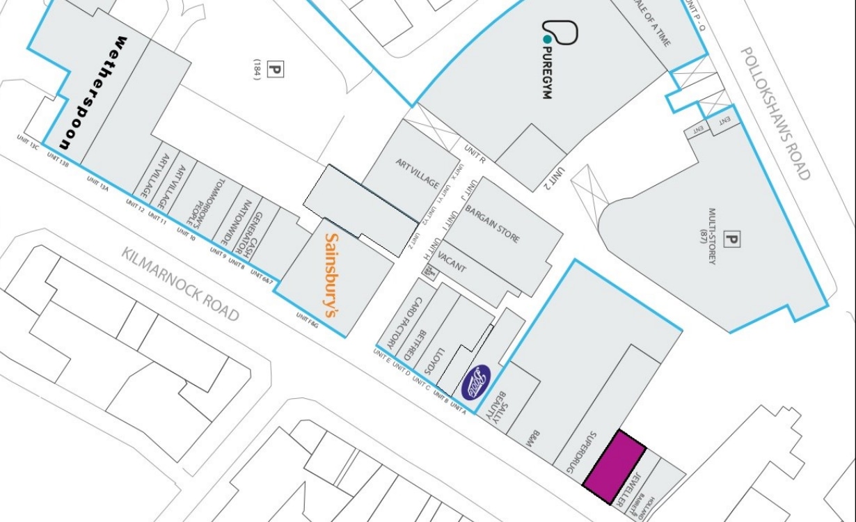 78-80 Glasgow Rd, Glasgow à louer Plan de site- Image 1 de 1