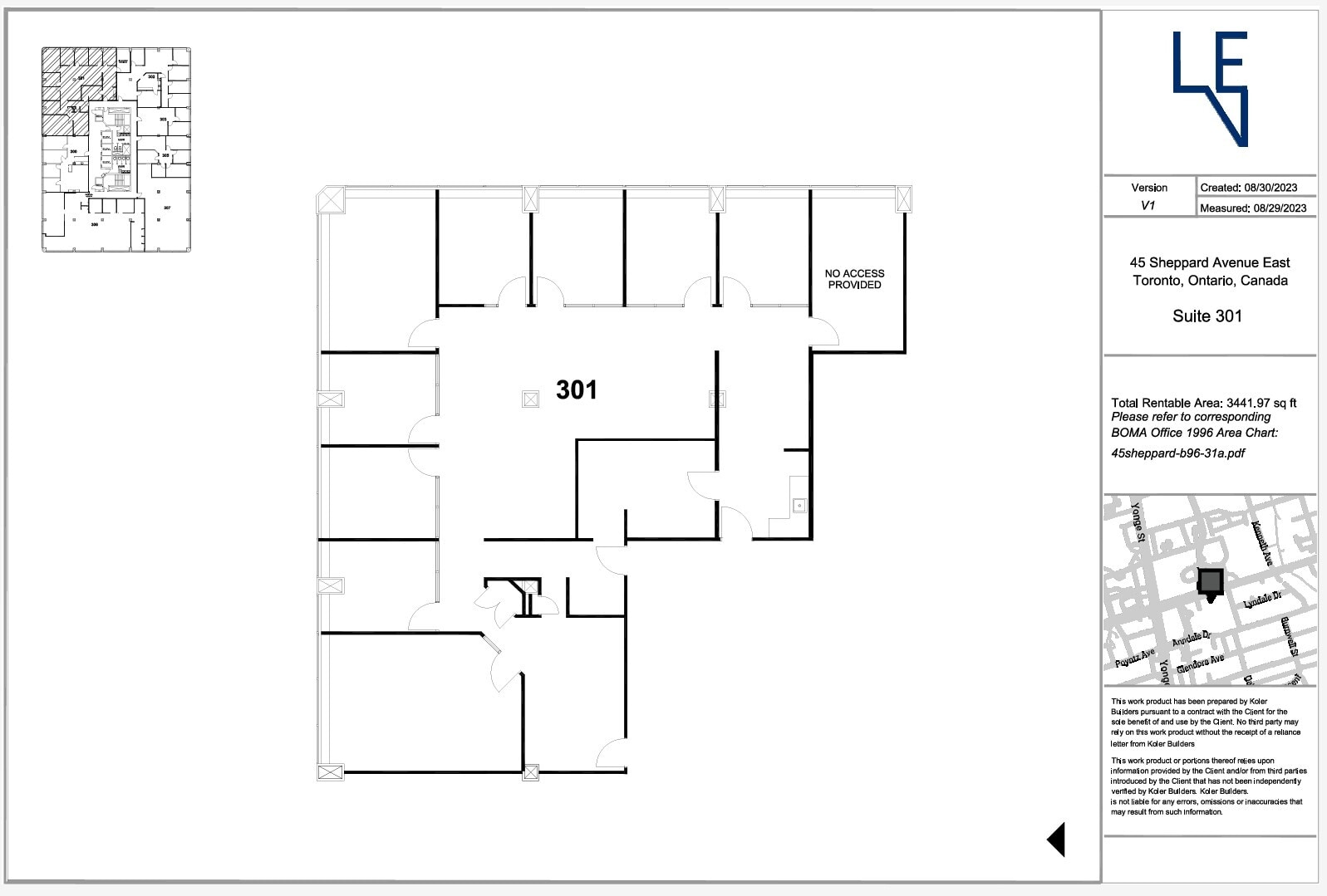 45 Sheppard Ave E, Toronto, ON for lease Floor Plan- Image 1 of 1