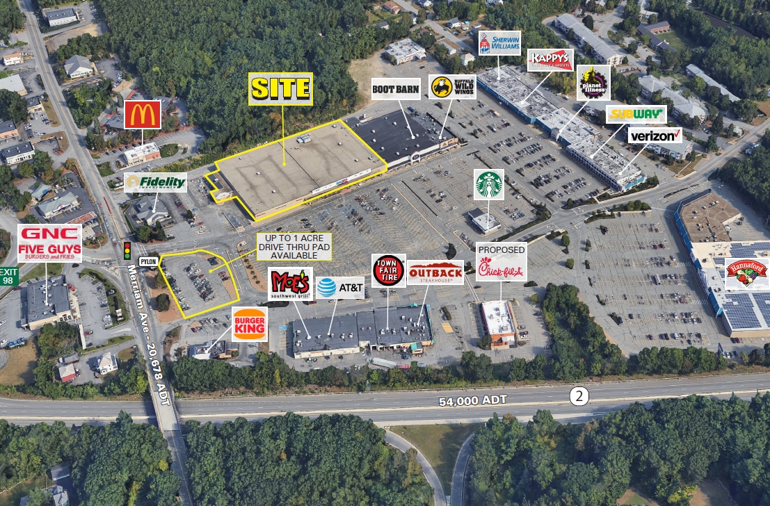 875-977 Merriam Ave, Leominster, MA for lease Aerial- Image 1 of 7