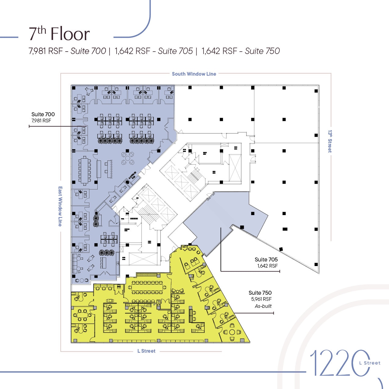 1220 L St NW, Washington, DC à louer Plan d’étage- Image 1 de 4
