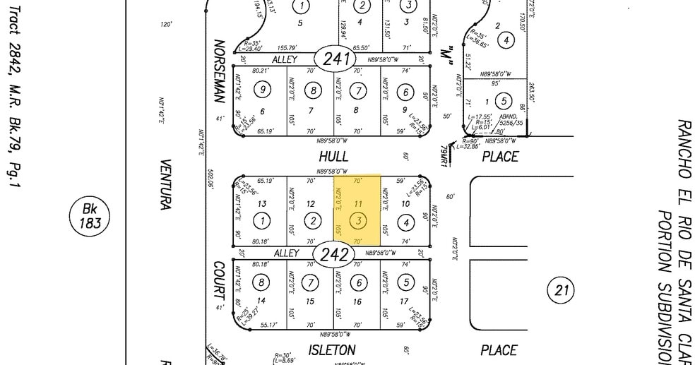 1310 W Hull Pl, Oxnard, CA for sale - Plat Map - Image 3 of 9