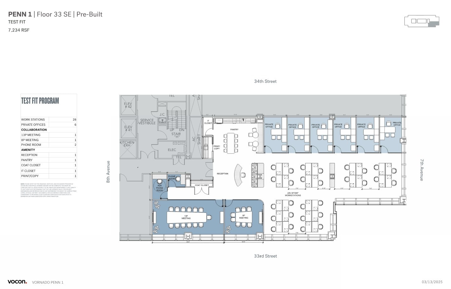 PENN 1, New York, NY à louer Plan d’étage- Image 1 de 1