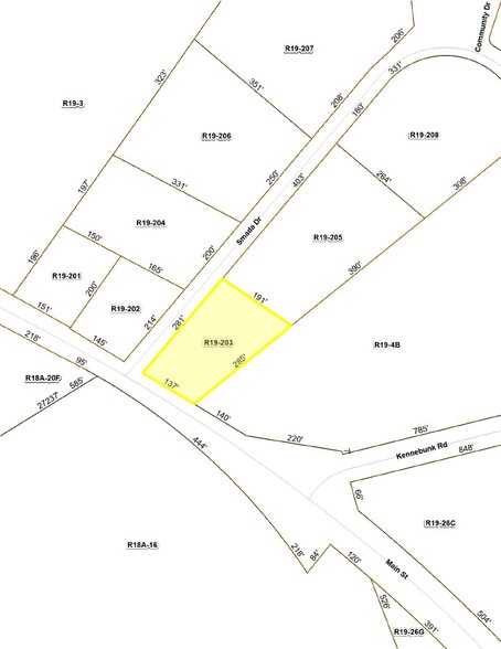 Lot 203 Smada Dr, Sanford, ME for sale - Plat Map - Image 2 of 5