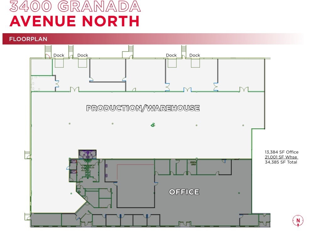 3400 N Granada Ave, Oakdale, MN à louer Plan d’étage- Image 1 de 1