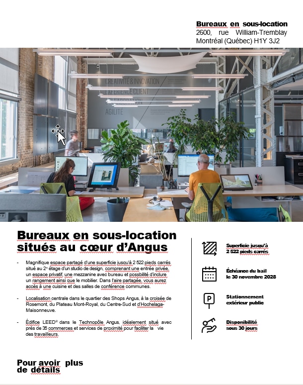 2600 Rue William Tremblay, Montréal, QC for lease Interior Photo- Image 1 of 10