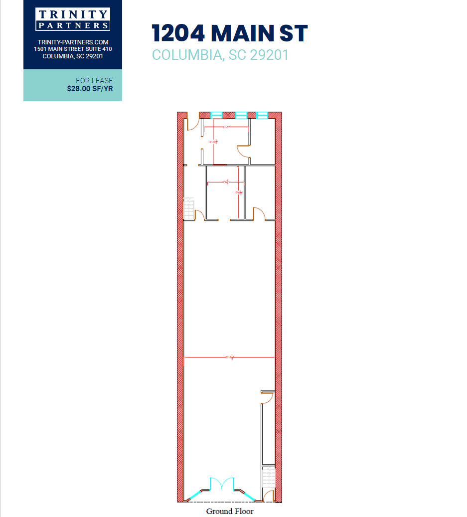 1204 Main St, Columbia, SC à louer Plan d  tage- Image 1 de 1