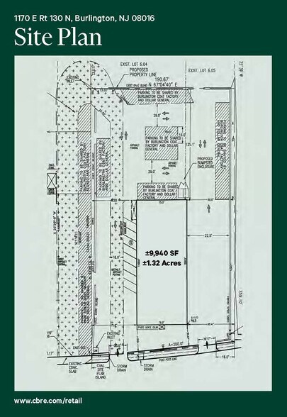 1170 Route 130 North Hwy, Burlington, NJ à louer - Plan de site - Image 2 de 6