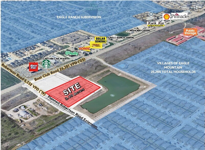 NEC Boat Club Rd & Robertson rd, Fort Worth, TX for sale - Aerial - Image 1 of 1