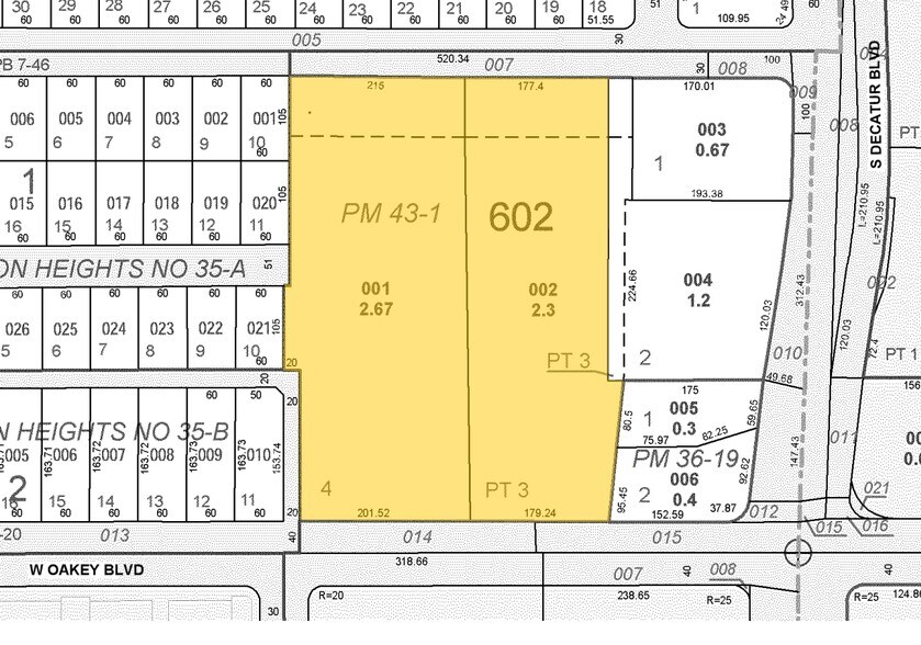 5000 W Oakey Blvd, Las Vegas, NV à louer - Plan cadastral - Image 3 de 13
