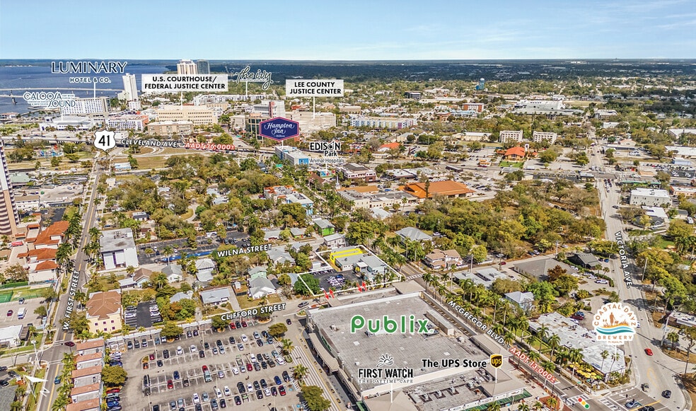 2130-2140 Mcgregor Blvd, Fort Myers, FL à louer - Aérien - Image 2 de 5