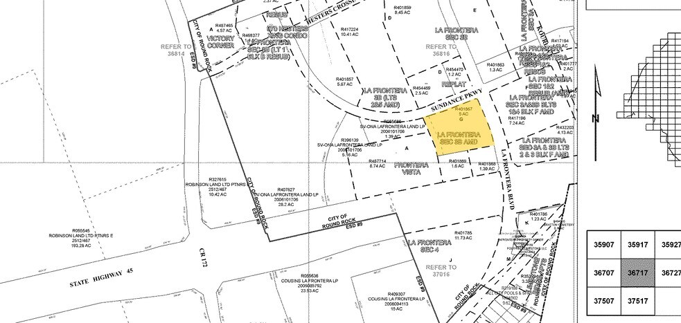 2700 La Frontera Blvd, Round Rock, TX à louer - Plan cadastral - Image 2 de 5