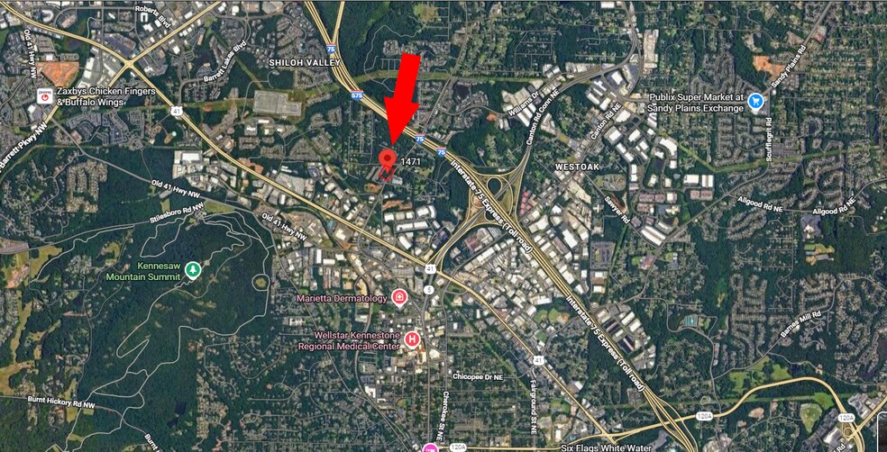 1471 Bells Ferry Rd, Marietta, GA à vendre - Aérien - Image 3 de 15