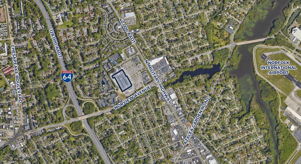 6205-6215 N N Military Hwy, Norfolk, VA à louer - Aérien - Image 2 de 26
