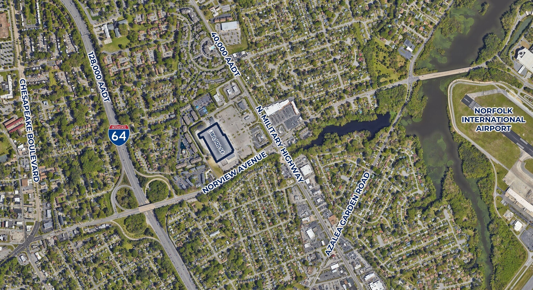 6205-6215 N N Military Hwy, Norfolk, VA à louer Aérien- Image 1 de 27