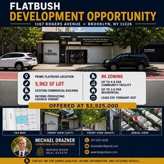Plus de détails pour 1167 Rogers Ave, Brooklyn, NY - Terrain à vendre