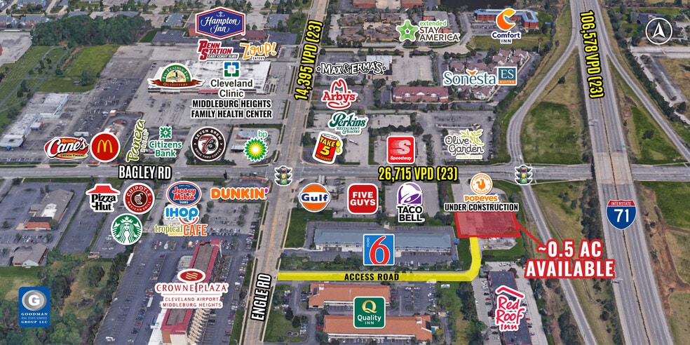 17505 Bagley Rd, Middleburg Heights, OH for lease - Aerial - Image 1 of 5