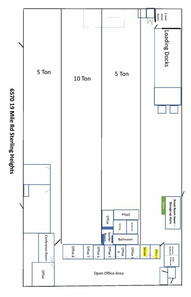 6570 19 Mile Rd, Sterling Heights, MI à louer - Plan d’étage - Image 3 de 7