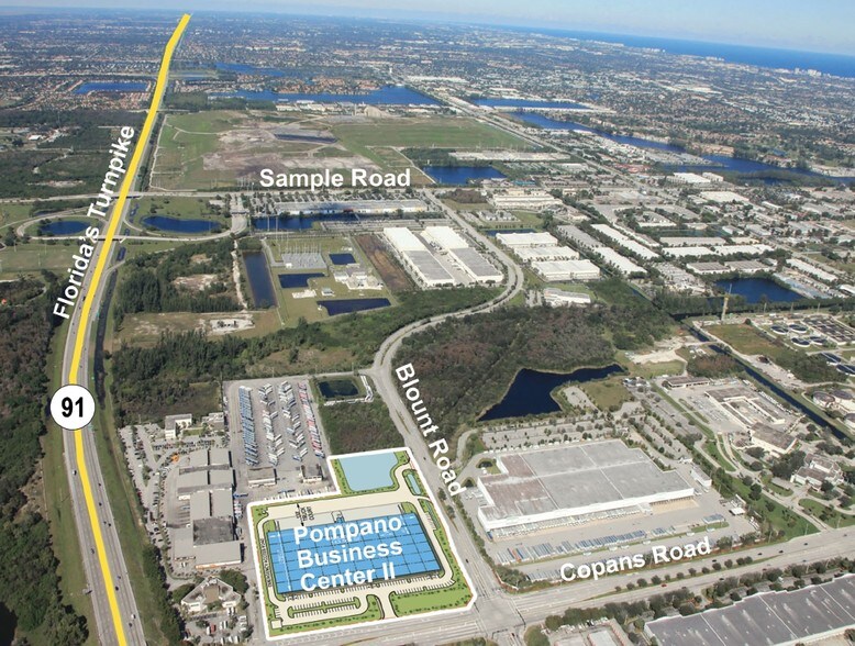 3001 W Copans Rd, Pompano Beach, FL à louer - Aérien - Image 2 de 8