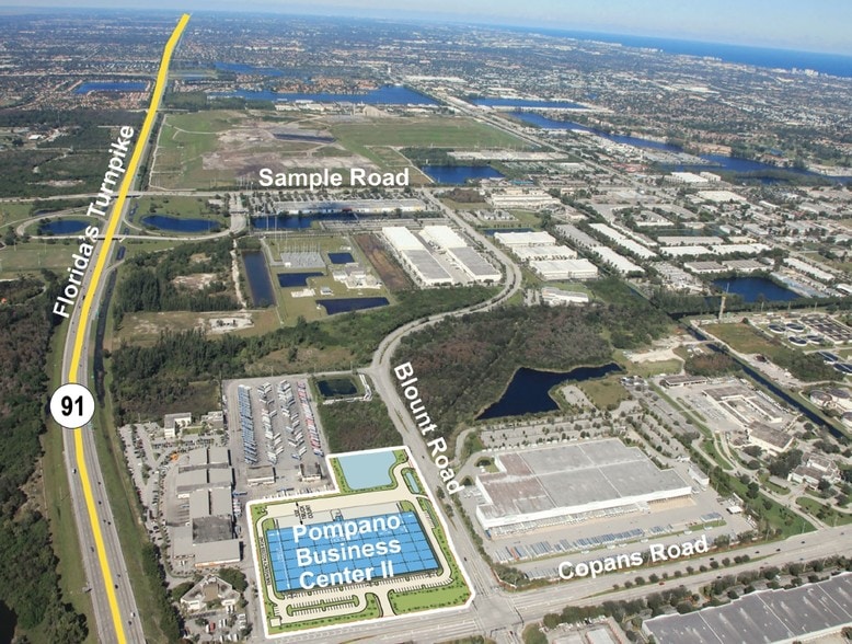 3001 W Copans Rd, Pompano Beach, FL à louer - Aérien - Image 2 de 8