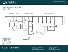 770 S Post Oak Ln, Houston, TX à louer Plan d’étage- Image 2 de 4