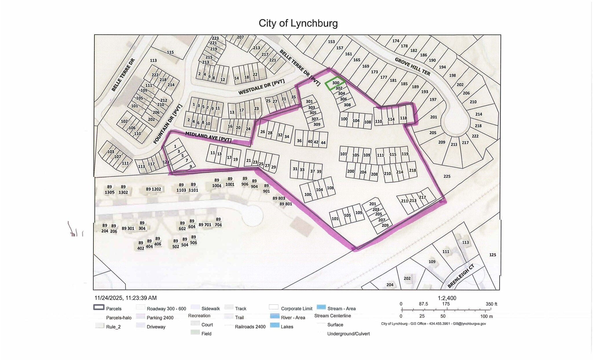 300 Belle Terre dr, Lynchburg, VA for sale Site Plan- Image 1 of 2