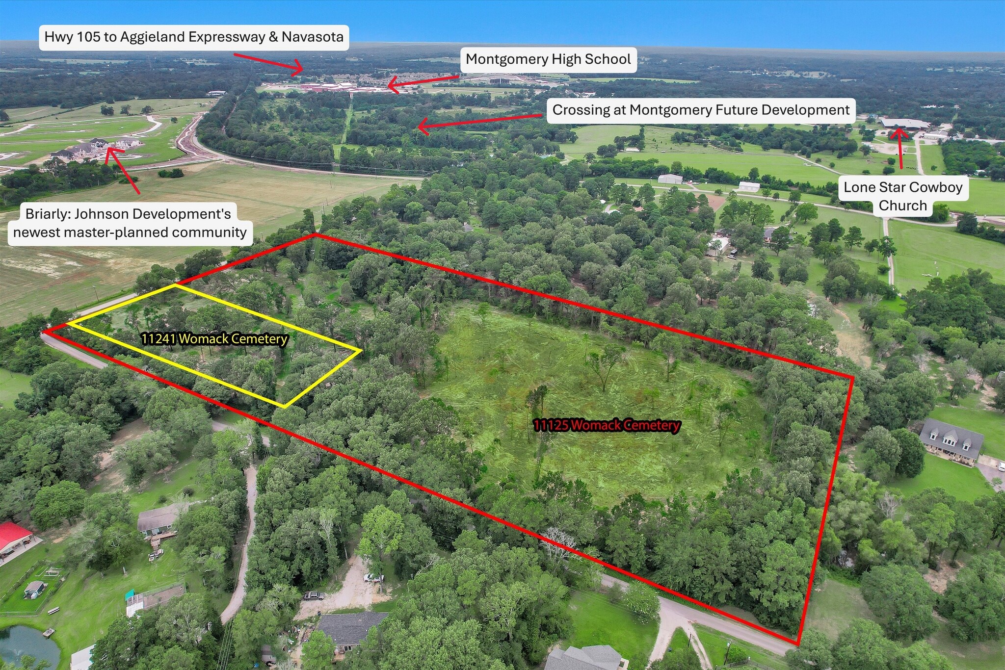10.548 Acres, Montgomery, TX à vendre Aérien- Image 1 de 12