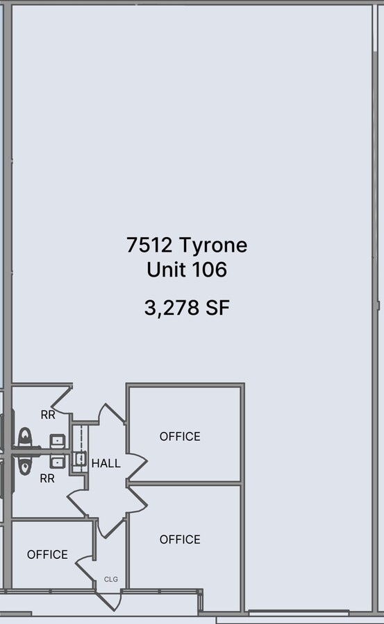 7500-7536 Tyrone Ave, Van Nuys, CA 91405 - Unité 7512 Unit 106 - - Plan d’étage - Image 1 of 1