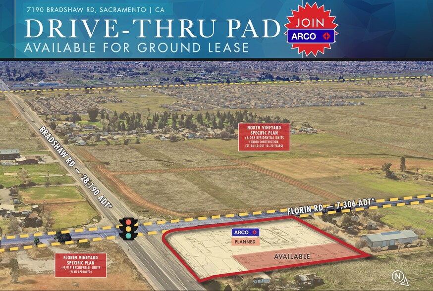 7190 Bradshaw Rd, Sacramento, CA à louer - Aérien - Image 1 de 1