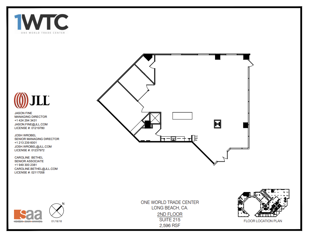 1 World Trade Ctr, Long Beach, CA à louer Plan d  tage- Image 1 de 1