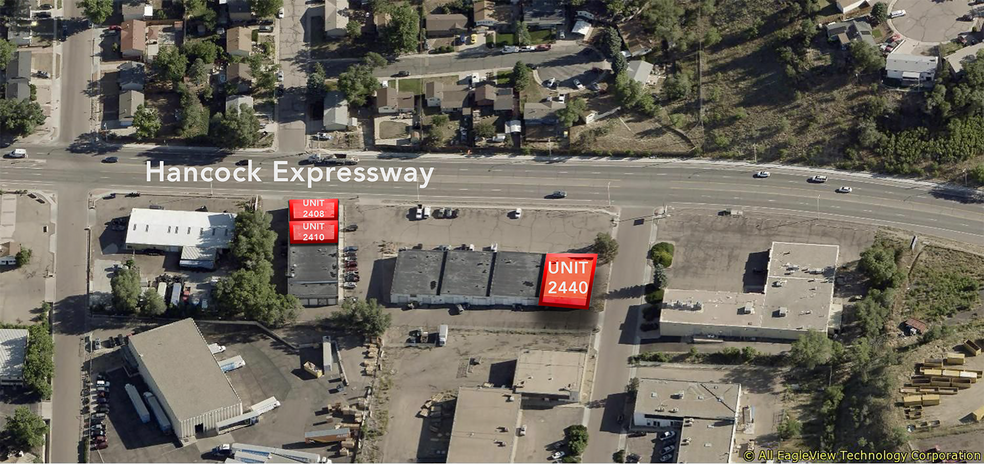 2408-2416 Hancock Expy, Colorado Springs, CO for lease - Aerial - Image 2 of 4